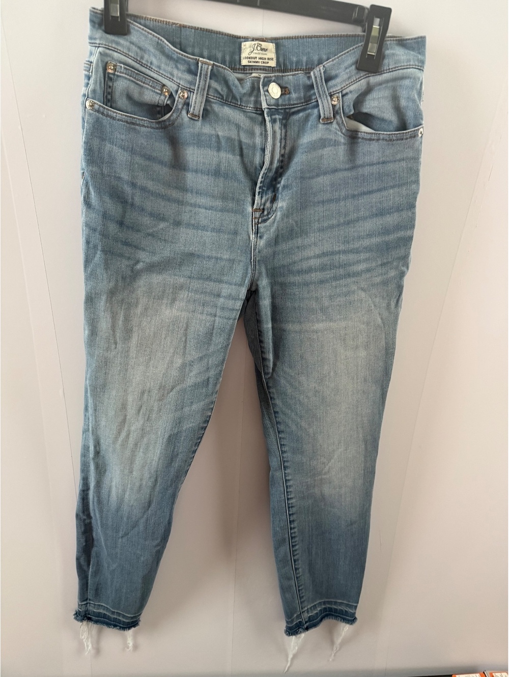 J.Crew Lookout High Rise Skinny Crop Jeans Size 29 Light Wash